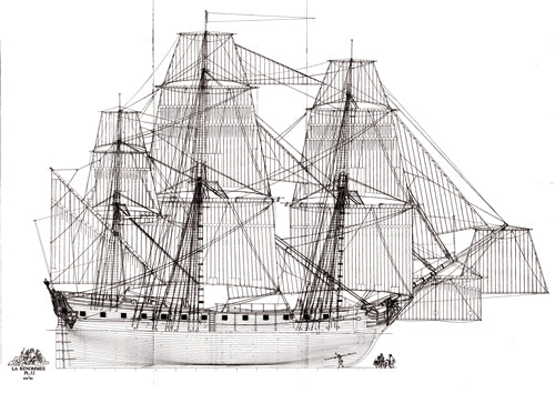 La Renommee 1744 ship model plans