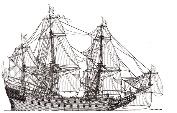 Wasa 1626-1628 warship model plans